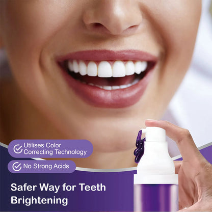 Purple Teeth Whitening Toothpaste – Color Correcting Smile Brightener