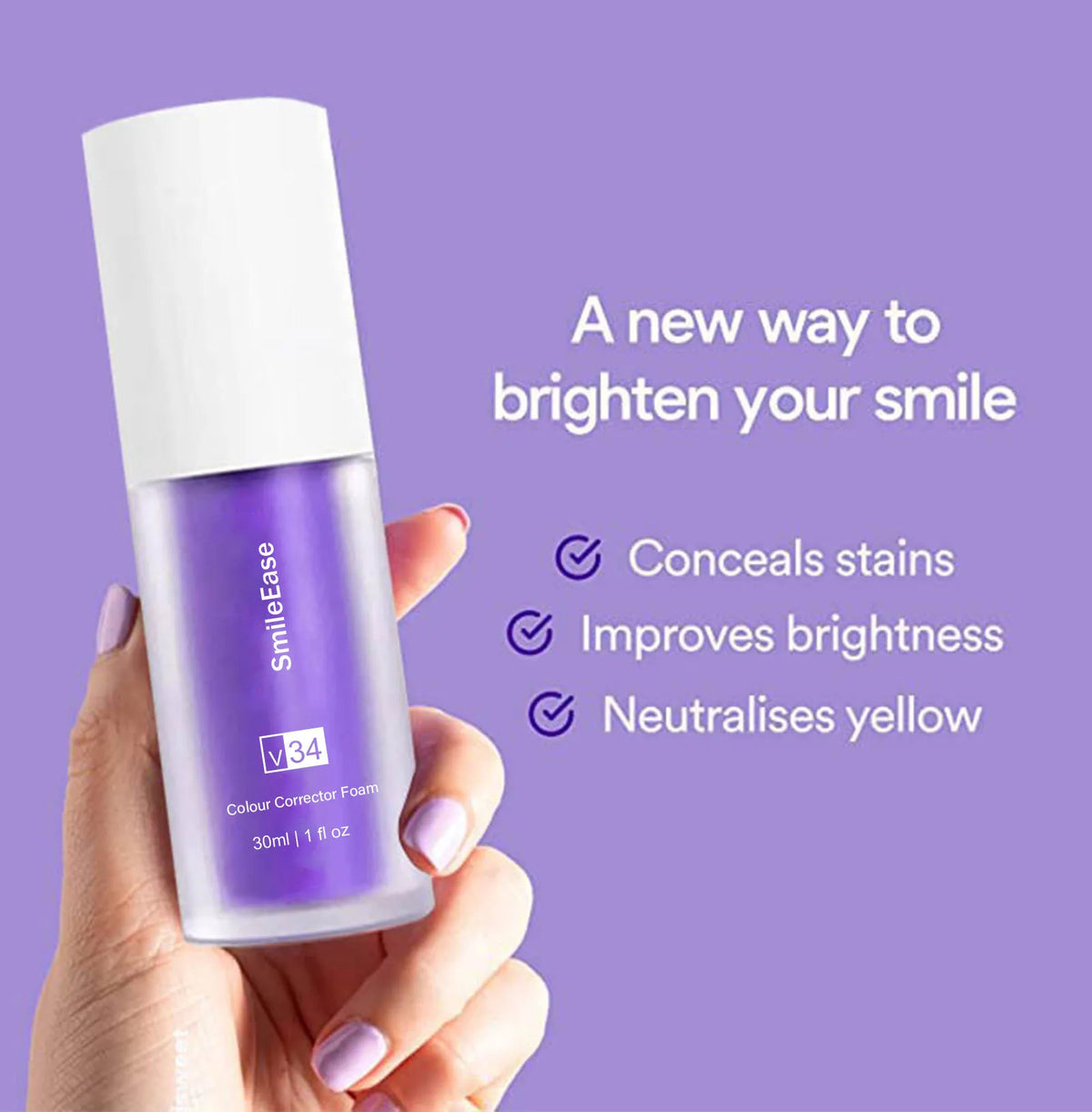 Purple Teeth Whitening Toothpaste – Color Correcting Smile Brightener